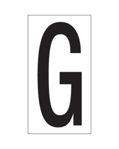 3 1/2" "G"  Vinyl  Warehouse  Letter  Labels