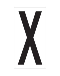 3 1/2" "X"  Vinyl  Warehouse  Letter  Labels