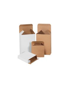 1 1/2" x 1 1/4" x 2"  White Reverse  Tuck  Folding  Cartons