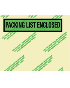 7 " x 5 1/2"  Environmental" Packing  List  Enclosed"  Envelopes