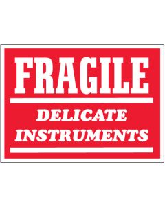 3" x 5" - " Fragile -  Delicate  Instruments"  Labels