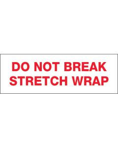 2" x 55 yds. - " Do  Not  Break  Stretch  Wrap" Tape  Logic®  Pre- Printed  Carton  Sealing  Tape